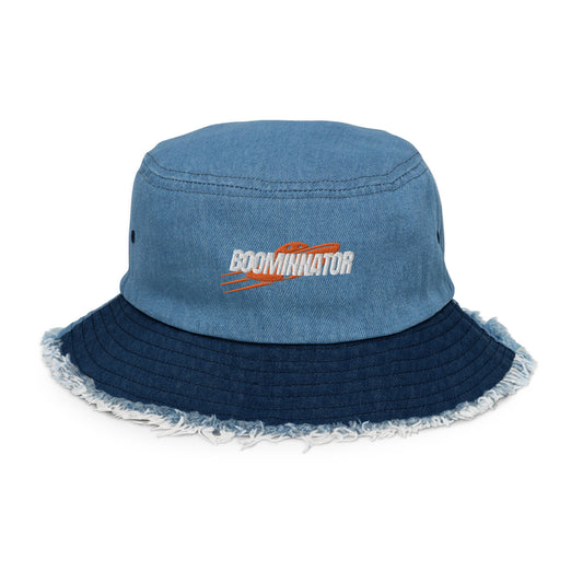 Boominnator Distressed denim bucket hat