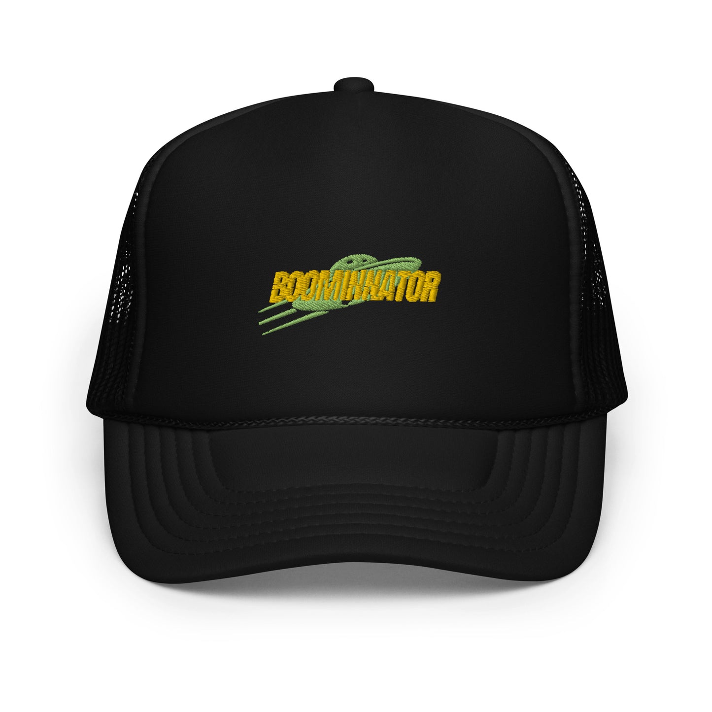 Boominnator logo foam trucker hat