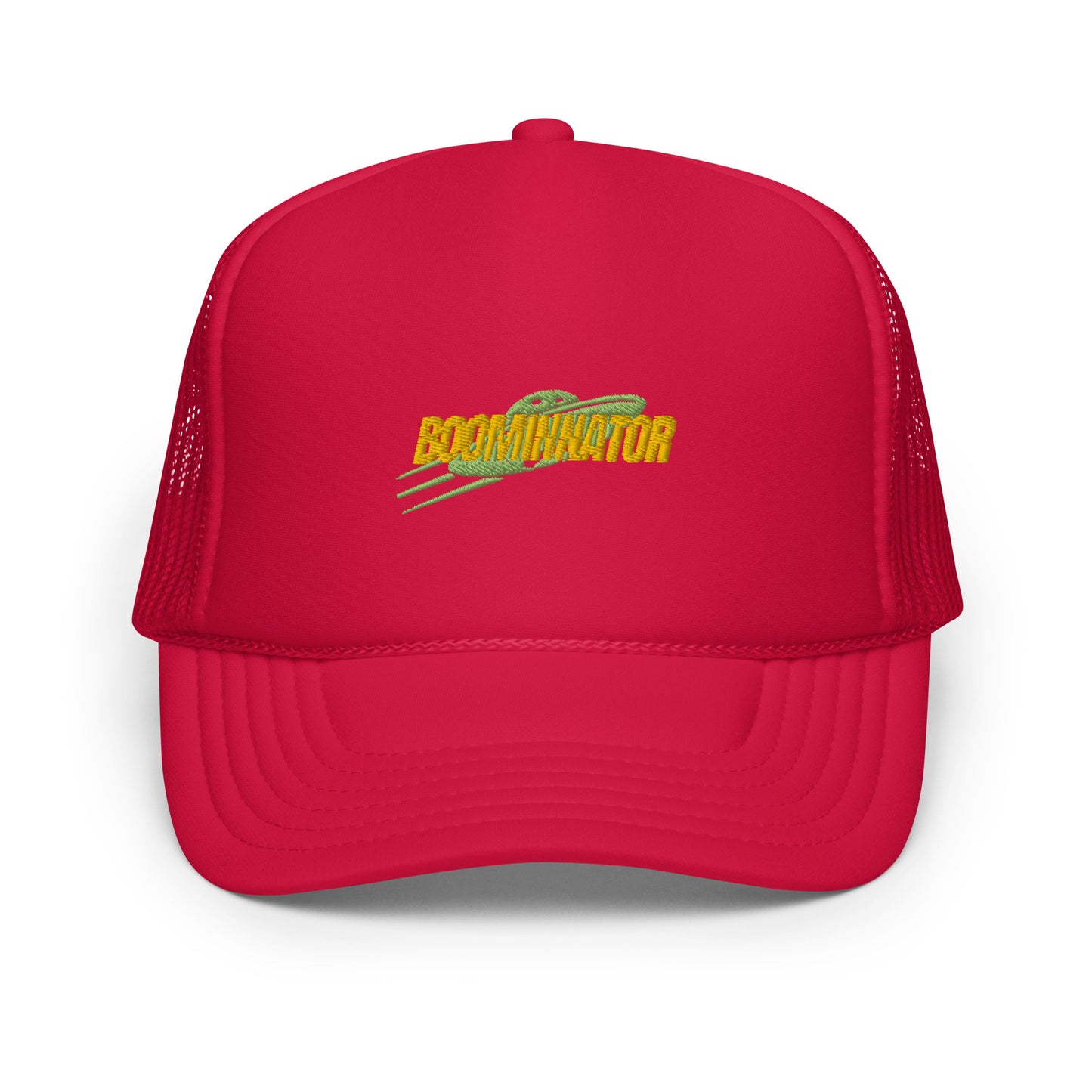 Boominnator logo foam trucker hat