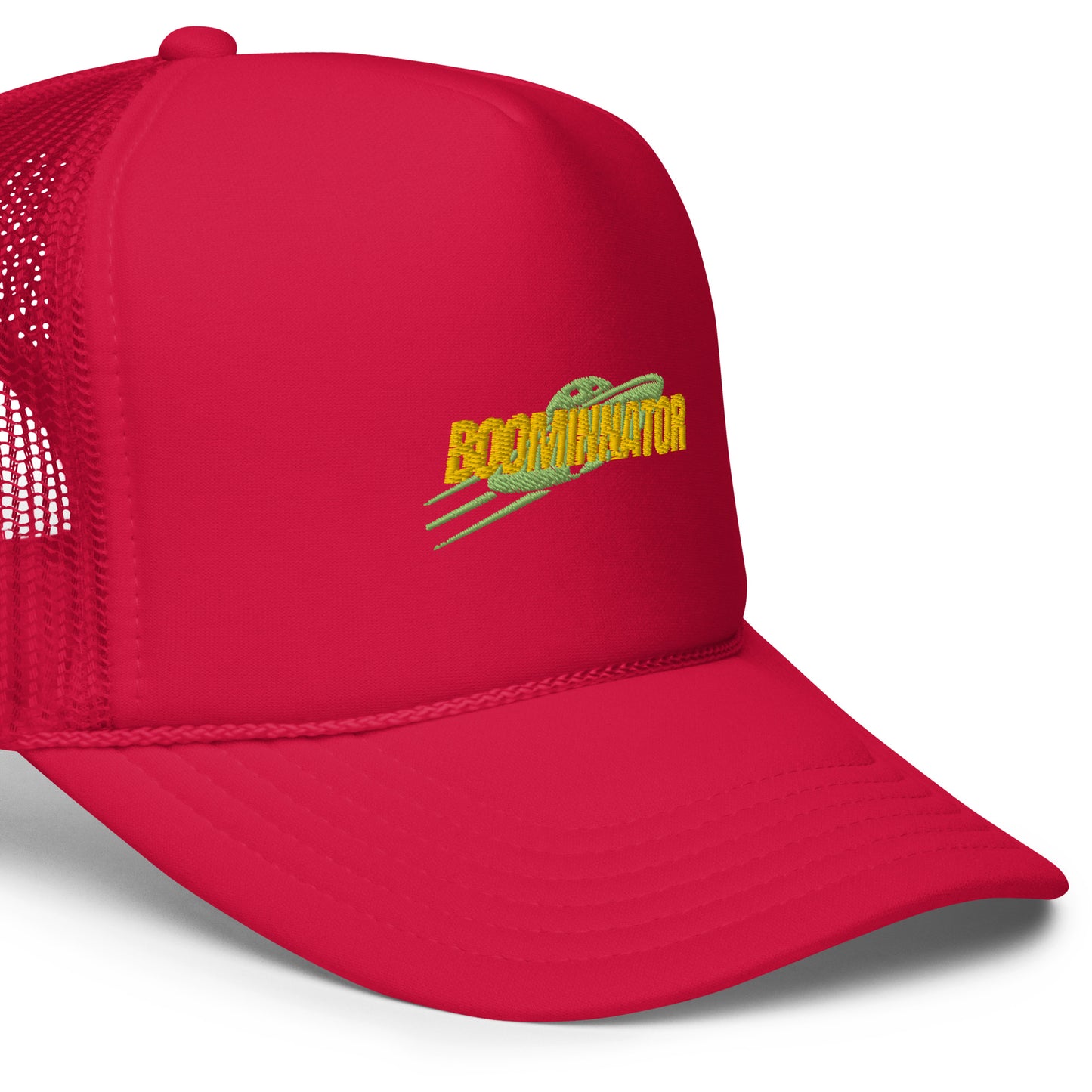 Boominnator logo foam trucker hat