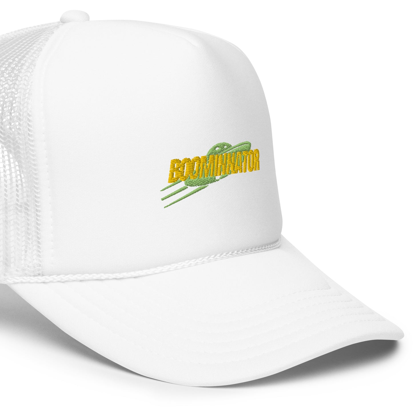 Boominnator logo foam trucker hat