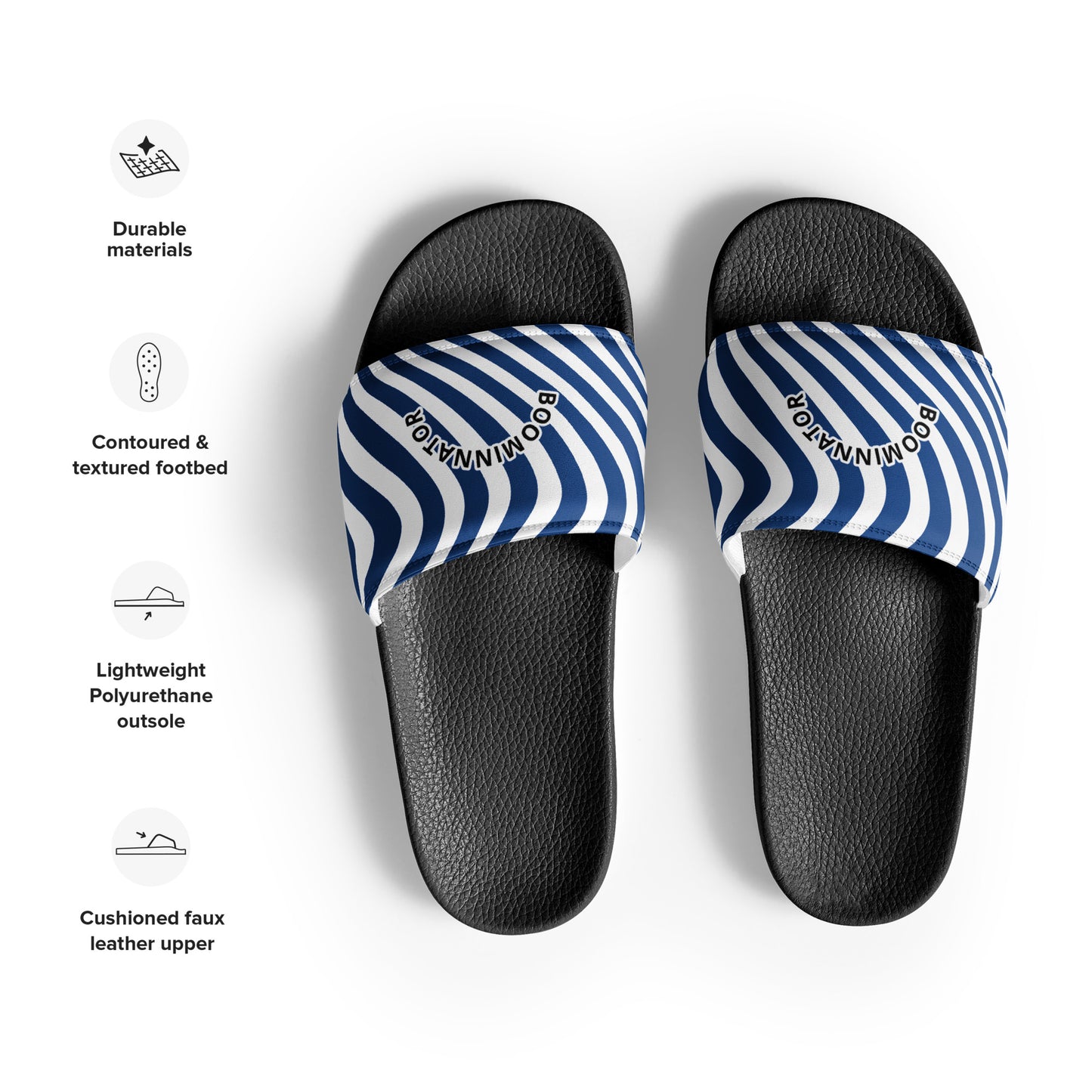 Boominnator Blue Stripe Men’s Slides