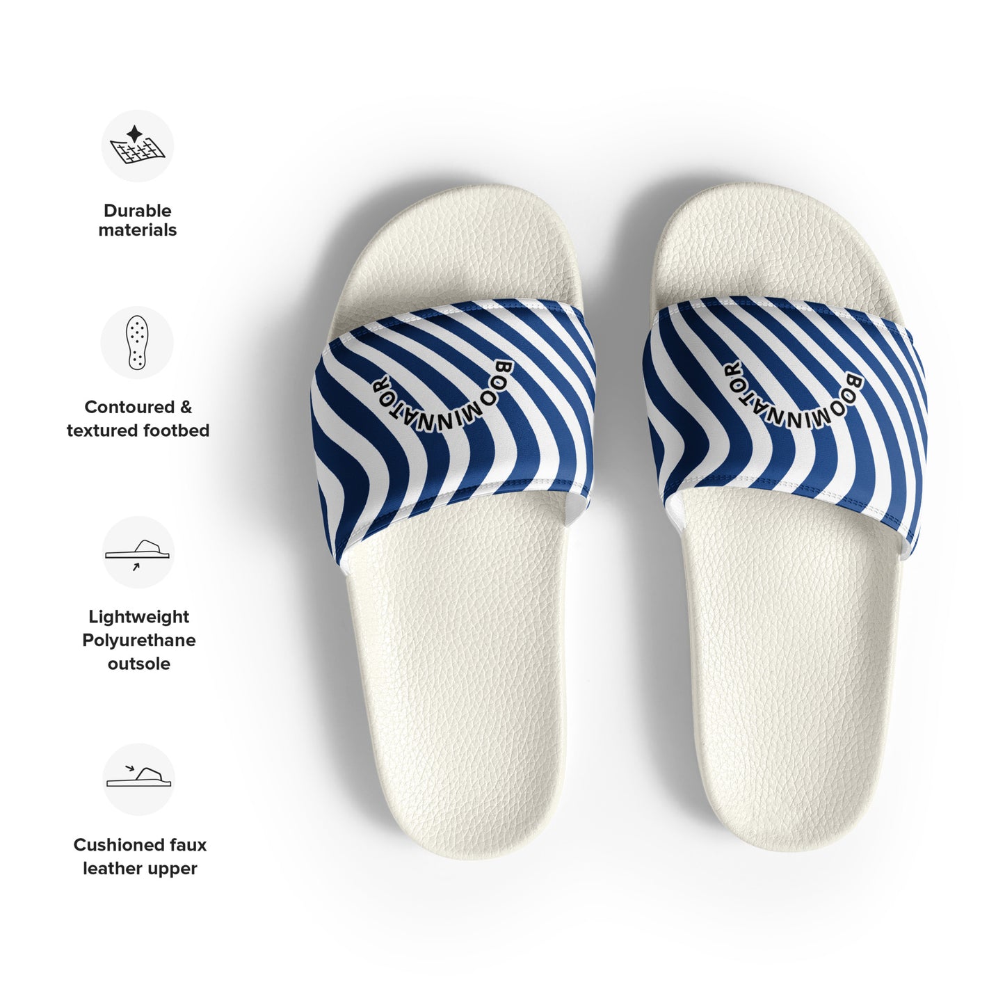 Boominnator Blue Stripe Men’s Slides